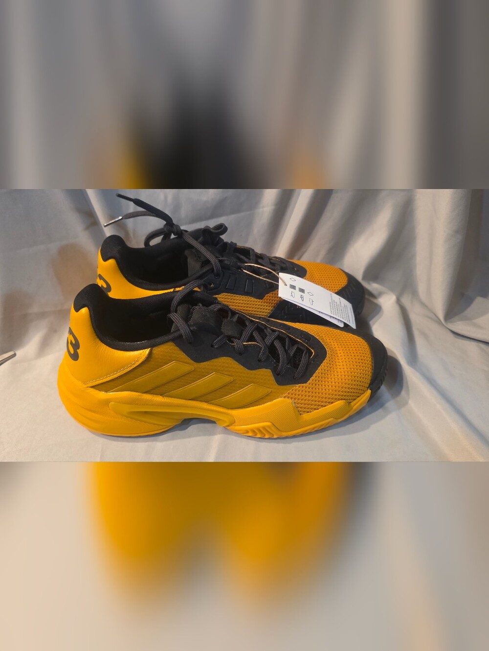 Adidas Barricade 13 Y-3 Tennis Shoes Gold Black JP9843 Women Size 7.5 NWOB